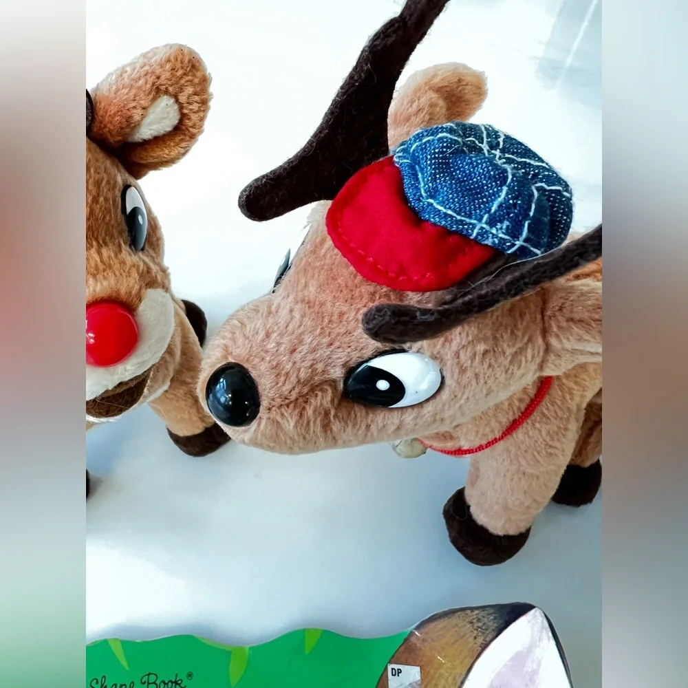 vintage Rudolph The Red-Nosed Reindeer Stuffins limited edition set 90s with tag